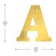 Metallic Gold Letter (A) Cardstock Cutout, 6.25in x 4.5in - Create Your Own Banner